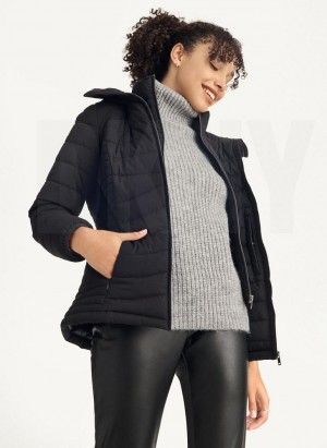 DKNY Packable Women's Coats Black | Ireland_D0287