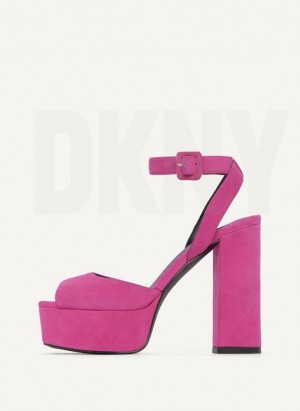 DKNY Party Platform Women's Heels Purple | Ireland_D0866