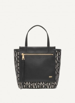 DKNY Pax North-South Tote Women's Crossbody Bags Black | Ireland_D0852