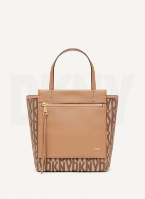 DKNY Pax North-South Women's Tote Bags Brown | Ireland_D1192