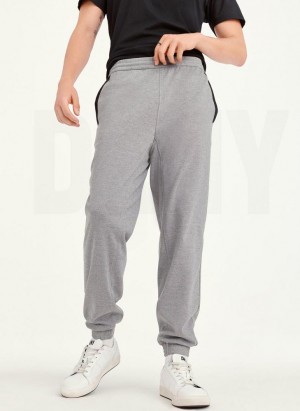 DKNY Polished Men's Pants Grey | Ireland_D0543