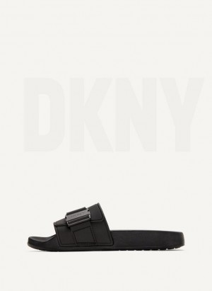 DKNY Pool Women's Slides Black | Ireland_D0662