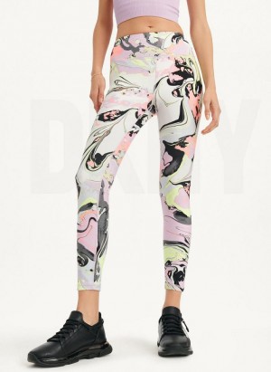 DKNY Printed Women's Leggings Multicolor | Ireland_D0506