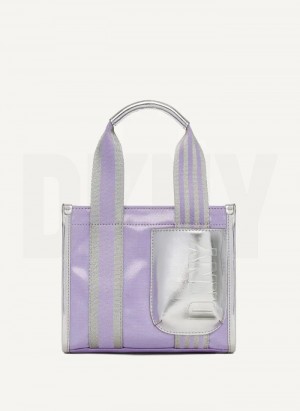 DKNY Prospect Coated Canvas Mini Women's Tote Bags Purple | Ireland_D0320