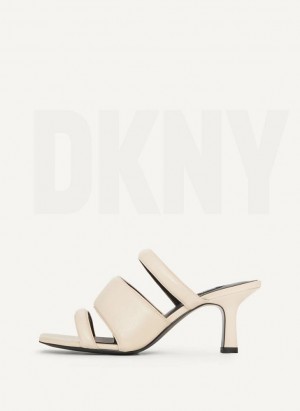 DKNY Puffy Multi Strap Mule Women's Heels Grey | Ireland_D0234