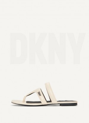 DKNY Puffy Strap Thong Women's Flip Flops Grey | Ireland_D0842