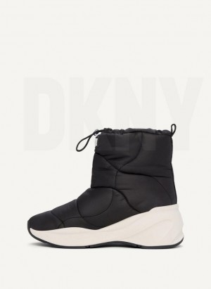 DKNY Puffy Wedge Women's Boots Black | Ireland_D1172