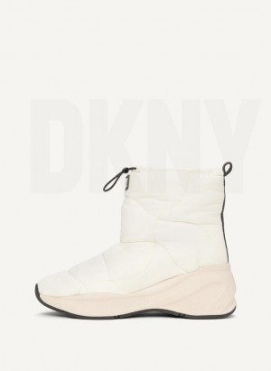 DKNY Puffy Wedge Women's Boots White | Ireland_D0298