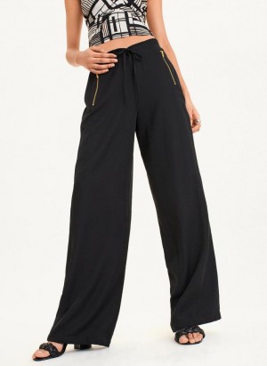 DKNY Pull On Drawstring Women's Pants Black | Ireland_D0790