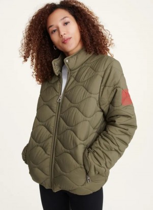 DKNY Quilted Packable Women's Jackets Olive | Ireland_D1370