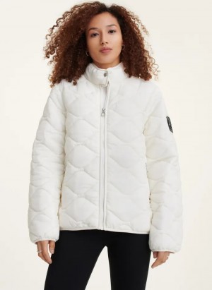 DKNY Quilted Packable Women's Jackets White | Ireland_D1219