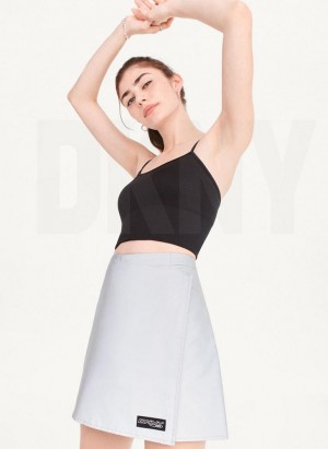 DKNY Reflective Wrap Women's Skirts Grey | Ireland_D0765