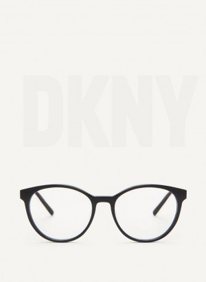 DKNY Round Women's Glasses Black | Ireland_D1638