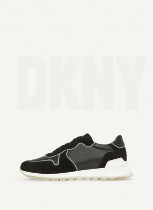 DKNY Runner Men's Sneakers Black | Ireland_D1728