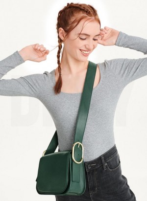 DKNY Saddle Women's Shoulder Bags Green | Ireland_D1814