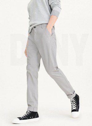 DKNY Skinny Chino Men's Pants Grey | Ireland_D0653