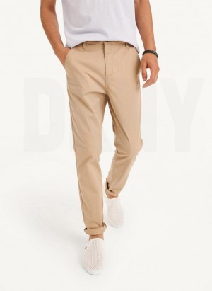 DKNY Skinny Chino Men's Pants Khaki | Ireland_D1973