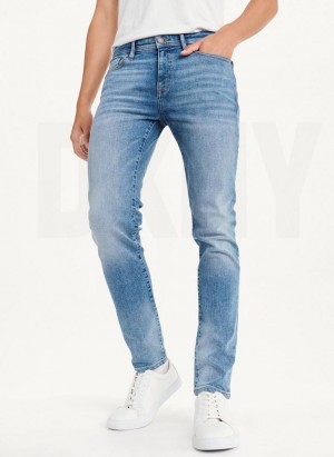 DKNY Skinny Light Wash Denim Men's Jeans Light Wash | Ireland_D1245