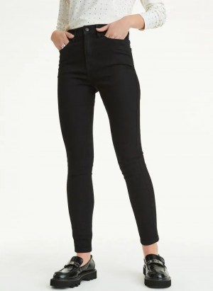 DKNY Skinny Women's Jeans Black | Ireland_D1937