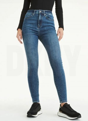 DKNY Skinny Women's Jeans Dark Wash | Ireland_D1335