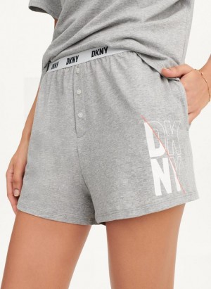 DKNY Sleep Boxer Women's Pajamas Grey | Ireland_D1369