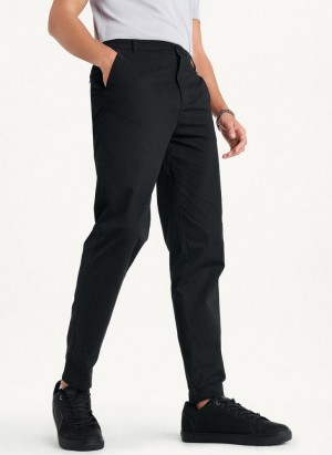 DKNY Slim Chino Men's Pants Black | Ireland_D1201