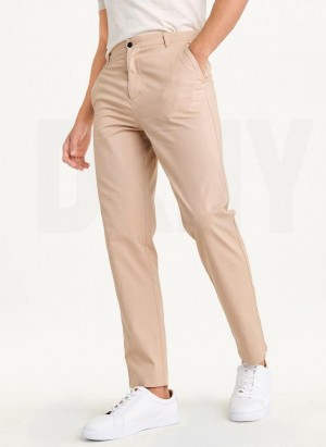 DKNY Slim Chino Men's Pants Khaki | Ireland_D1763