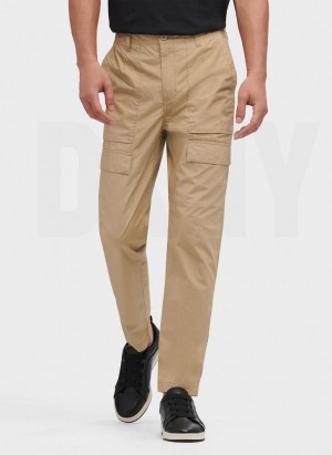 DKNY Slim Fit Cargo Men's Pants Khaki | Ireland_D0249