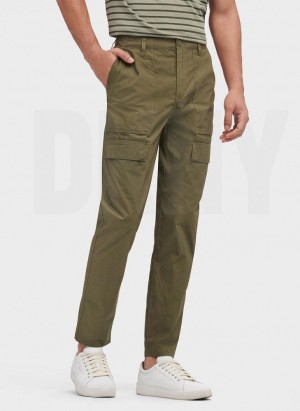 DKNY Slim Fit Cargo Men's Pants Olive | Ireland_D1101