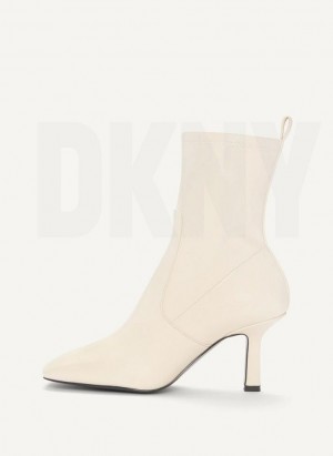 DKNY Sock Women's Boots Beige | Ireland_D0758