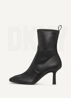 DKNY Sock Women's Boots Black | Ireland_D1019