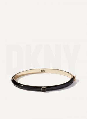 DKNY Square Stone Women's Bangle Black | Ireland_D0873