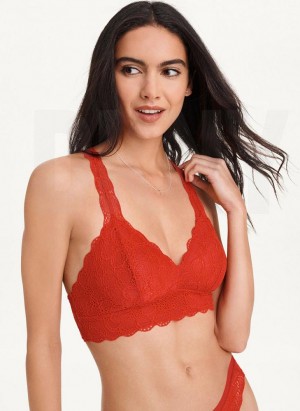 DKNY Superior Lace Women's Bras Dark Red | Ireland_D1500