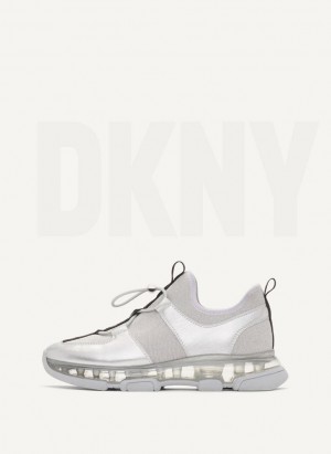 DKNY Tace Slip On Women's Sneakers Silver / Lavender | Ireland_D0992