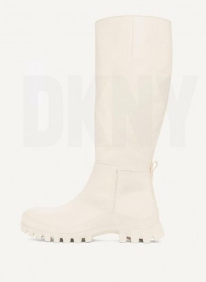 DKNY Tall Lug Sole Women's Boots Beige | Ireland_D1856