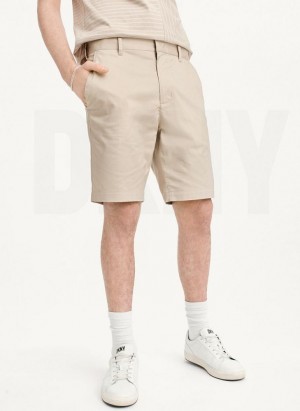 DKNY Tech Men's Shorts Khaki | Ireland_D0533