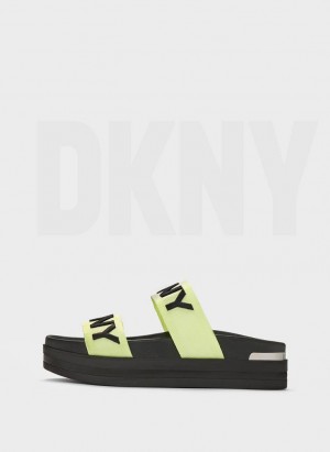 DKNY Tee Double-Strap Women's Sandals Green | Ireland_D1270