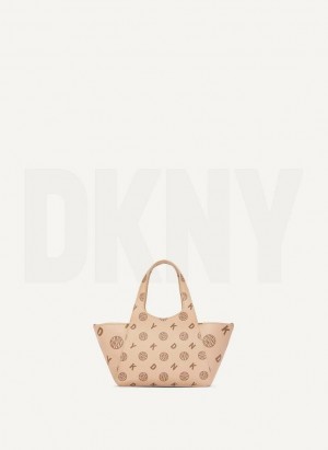 DKNY The Mini Logo Effortless Tote Women's Crossbody Bags Brown | Ireland_D1626