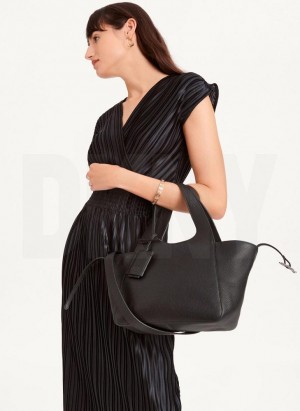 DKNY The Small Effortless Tote Women's Crossbody Bags Black | Ireland_D0713