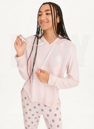 DKNY Top And Jogger Sleep Set Women's Pajamas Pink | Ireland_D1740