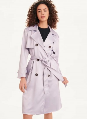 DKNY Trench Women's Coats Purple | Ireland_D1362