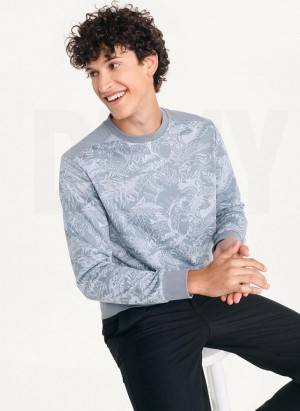 DKNY Tropical Loopback Men's Sweatshirts Grey | Ireland_D1514