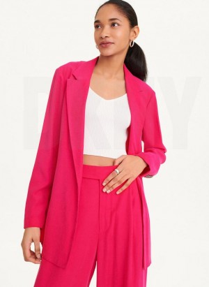 DKNY Twill Women's Blazers Pink | Ireland_D1047