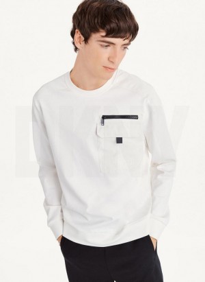 DKNY Utility Crewneck Men's T Shirts White | Ireland_D1980