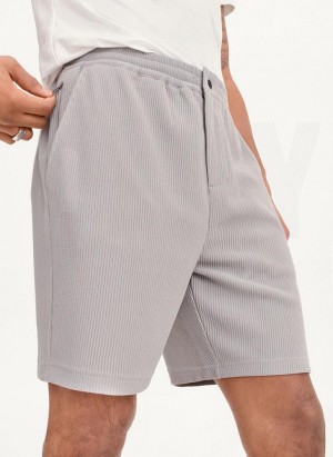 DKNY Vertical Effect Knit Men's Shorts Grey | Ireland_D1601