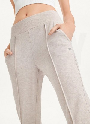 DKNY Yoga Terry Pintuck Women's Joggers Beige | Ireland_D1102