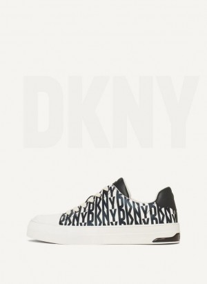 DKNY York Lace Up Women's Sneakers Black | Ireland_D0829