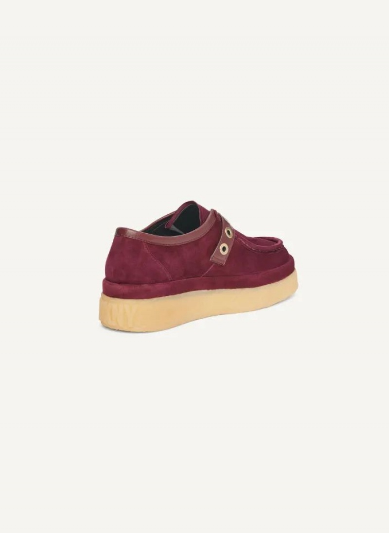 DKNY Autumn Women's Loafers Burgundy | Ireland_D1982