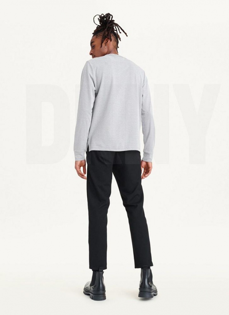 DKNY Baselayer Henley Men's Sweatshirts Grey | Ireland_D1295