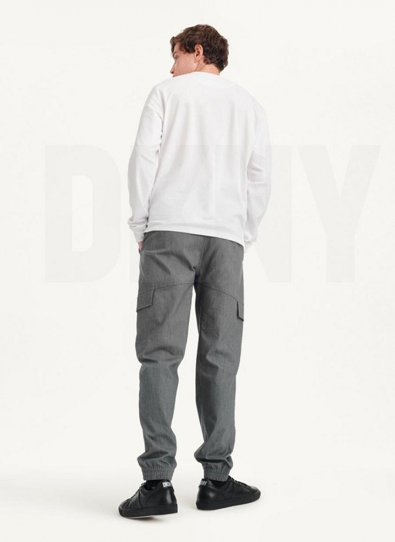 DKNY Baselayer Henley Men's Sweatshirts White | Ireland_D1707